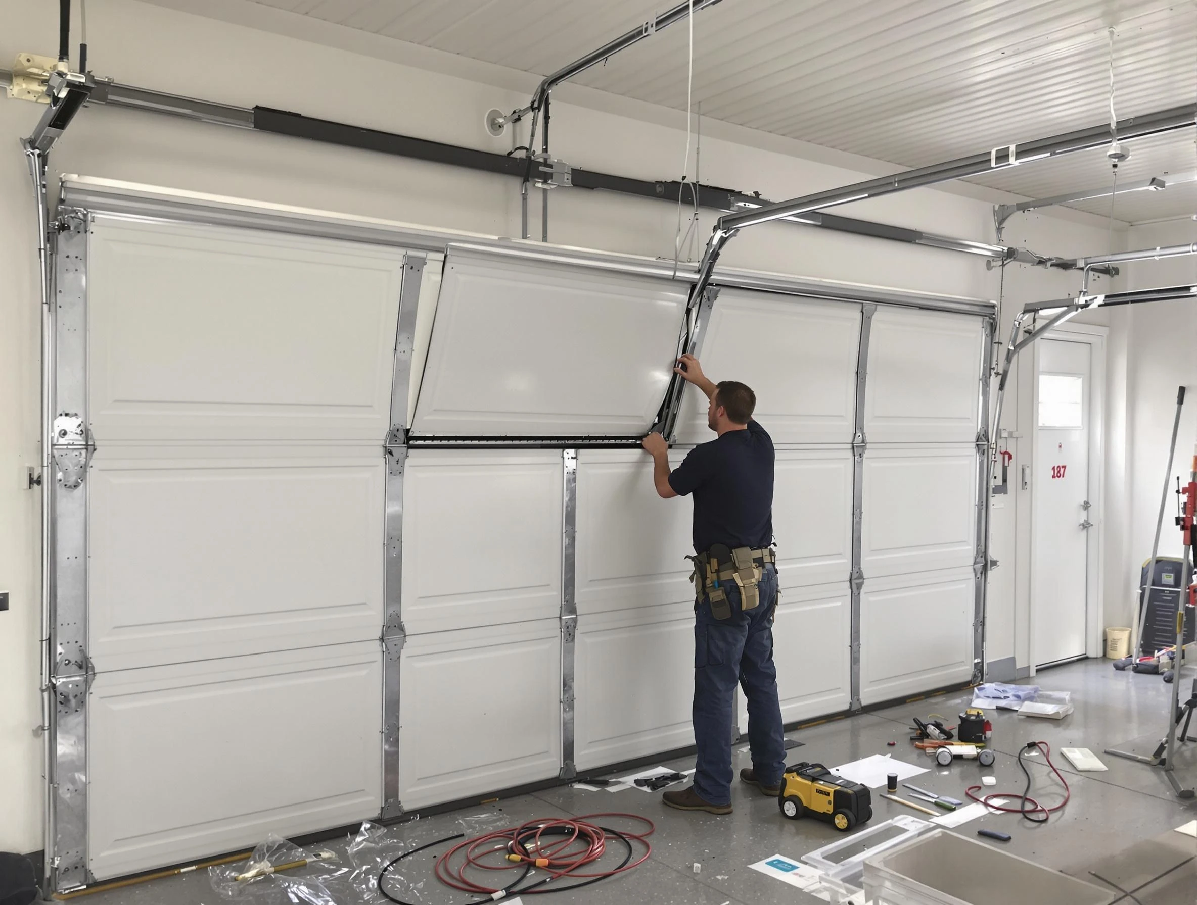 Garage Door Section Replacement in East Highland Park